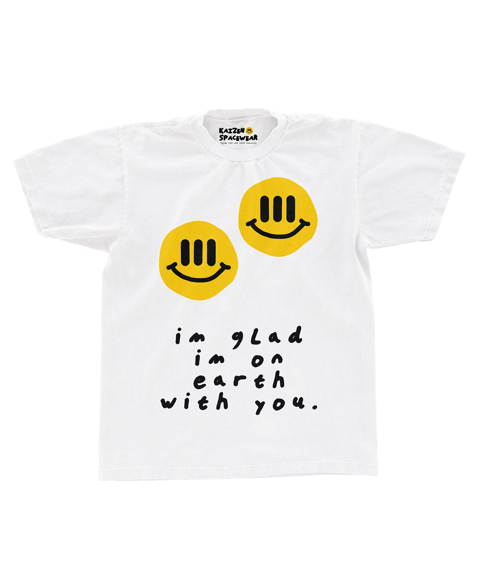 [ON EARTH WITH YOU] HEAVY TEE [WHITE]